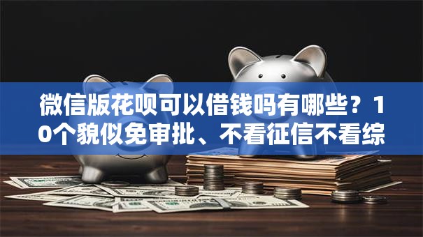 微信版花呗可以借钱吗有哪些？10个貌似免审批、不看征信不看综合评估的借款平台合集