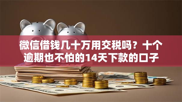 微信借钱几十万用交税吗？十个逾期也不怕的14天下款的口子