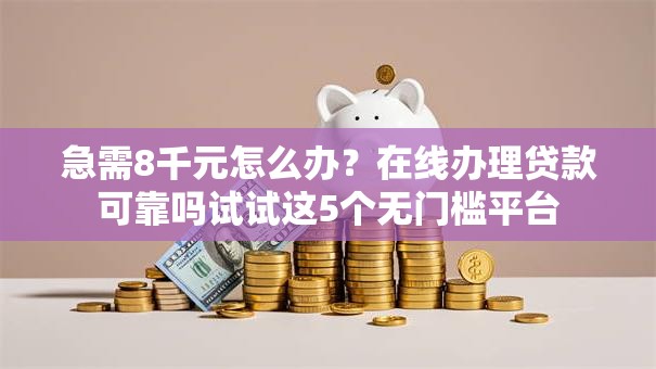 急需8千元怎么办？在线办理贷款可靠吗试试这5个无门槛平台