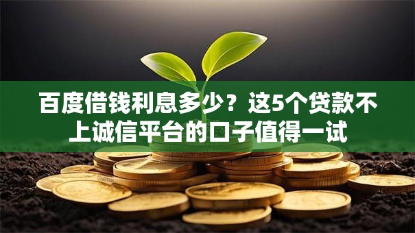 百度借钱利息多少?这5个贷款不上诚信平台的口子值得一试 百度借钱利息多少?这5个贷款不上诚信平台的口子值得一试