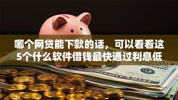 哪个网贷能下款的话，可以看看这5个什么软件借钱最快通过利息低