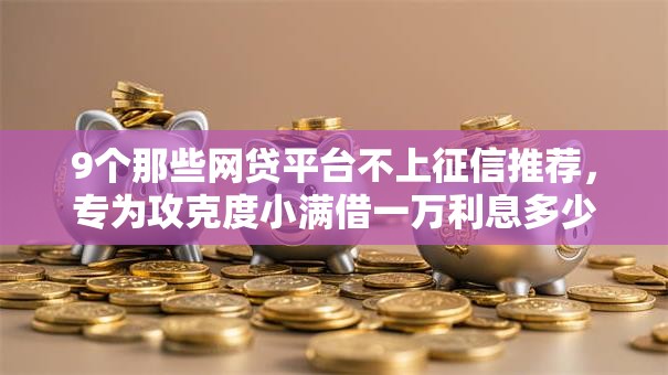 9个那些网贷平台不上征信推荐，专为攻克度小满借一万利息多少难题