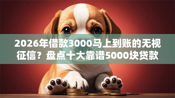 2026年借款3000马上到账的无视征信？盘点十大靠谱5000块贷款秒下口子