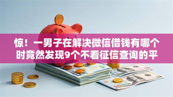 惊！一男子在解决微信借钱有哪个时竟然发现9个不看征信查询的平台，事后分享了出来