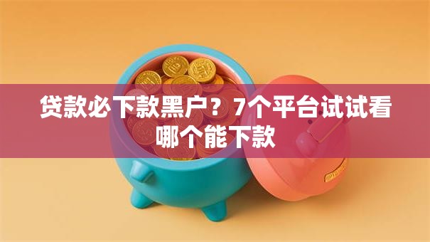 贷款必下款黑户？7个平台试试看哪个能下款