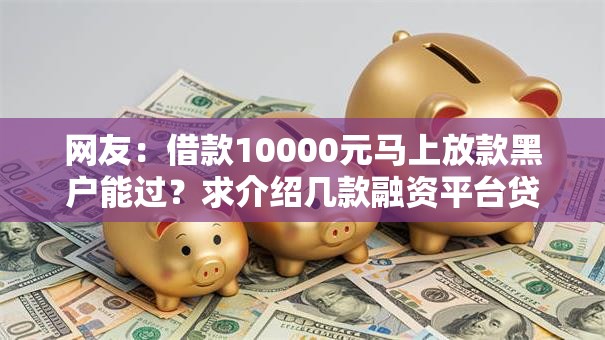 网友:借款10000元马上放款黑户能过?求介绍几款融资平台贷款 网友:借款10000元马上放款黑户能过?求介绍几款融资平台贷款