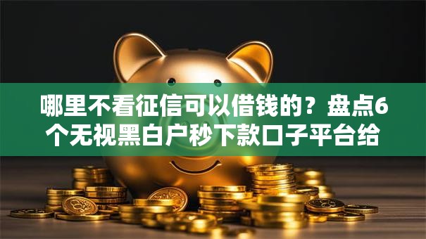 哪里不看征信可以借钱的?盘点6个无视黑白户秒下款口子平台给你参考 哪里不看征信可以借钱的?盘点6个无视黑白户秒下款口子平台给你参考