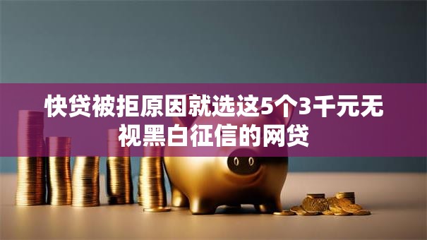 快贷被拒原因就选这5个3千元无视黑白征信的网贷