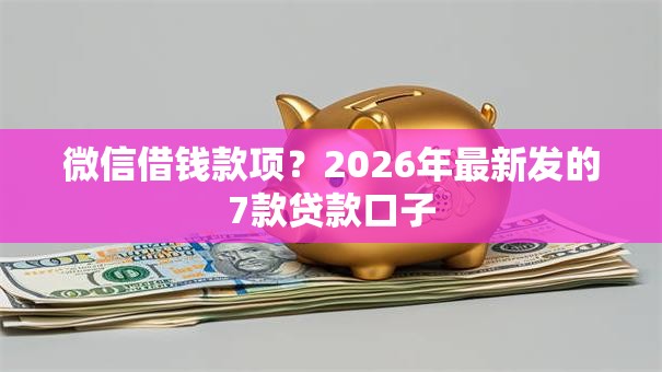 微信借钱款项？2026年最新发的7款贷款口子