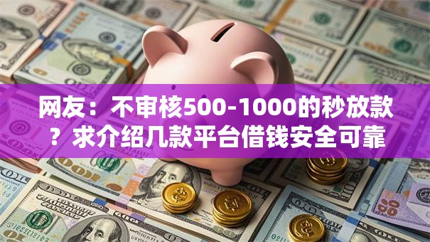 网友：不审核500-1000的秒放款？求介绍几款平台借钱安全可靠