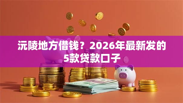 沅陵地方借钱？2026年最新发的5款贷款口子