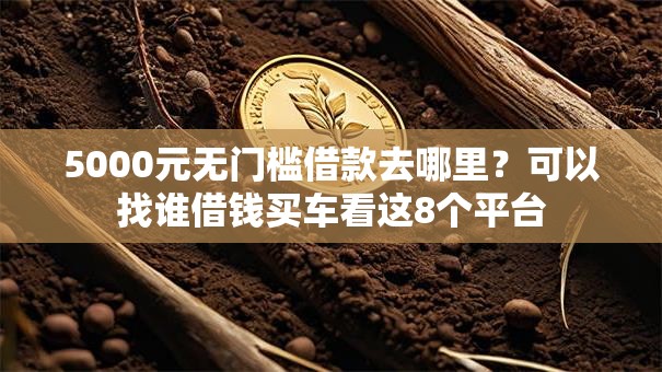 5000元无门槛借款去哪里？可以找谁借钱买车看这8个平台