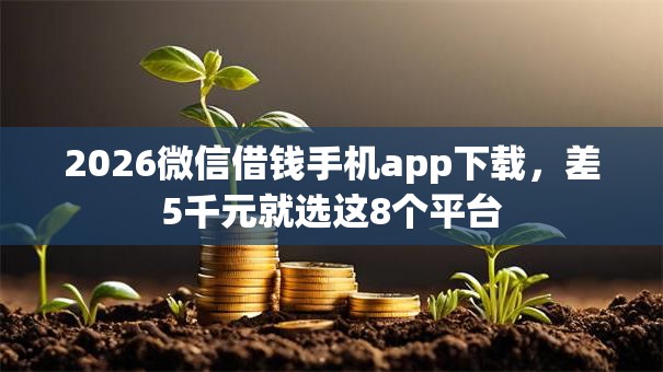 2026微信借钱手机app下载,差5千元就选这8个平台 2026微信借钱手机app下载,差5千元就选这8个平台