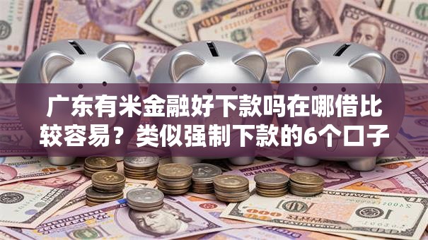 广东有米金融好下款吗在哪借比较容易？类似强制下款的6个口子参考
