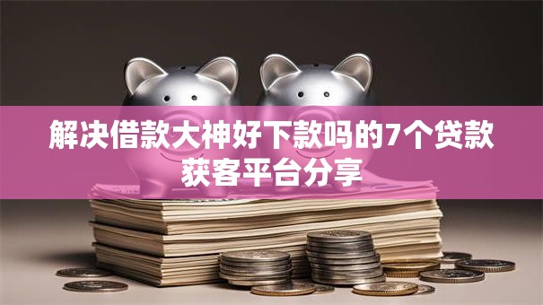 解决借款大神好下款吗的7个贷款获客平台分享