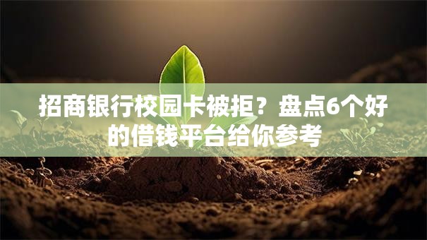 招商银行校园卡被拒？盘点6个好的借钱平台给你参考