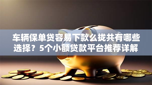 车辆保单贷容易下款么拢共有哪些选择?5个小额贷款平台推荐详解 车辆保单贷容易下款么拢共有哪些选择?5个小额贷款平台推荐详解