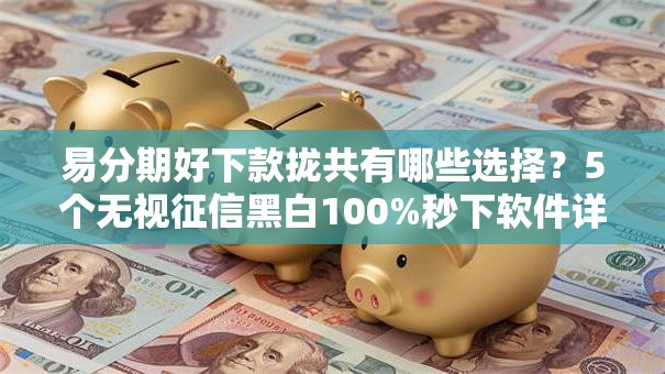 易分期好下款拢共有哪些选择？5个无视征信黑白100%秒下软件详解