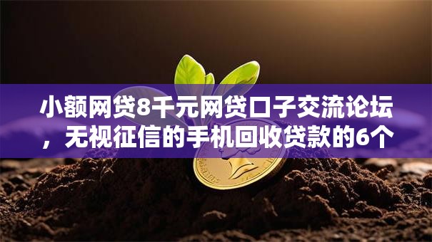 小额网贷8千元网贷口子交流论坛,无视征信的手机回收贷款的6个平台介绍 小额网贷8千元网贷口子交流论坛,无视征信的手机回收贷款的6个平台介绍