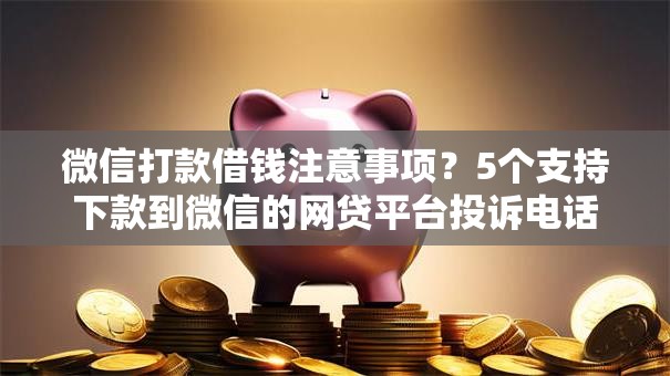 微信打款借钱注意事项？5个支持下款到微信的网贷平台投诉电话
