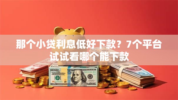 那个小贷利息低好下款？7个平台试试看哪个能下款