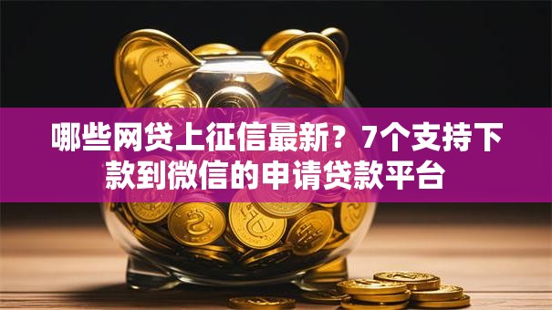 哪些网贷上征信最新？7个支持下款到微信的申请贷款平台
