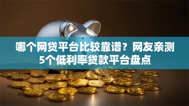 哪个网贷平台比较靠谱？网友亲测5个低利率贷款平台盘点