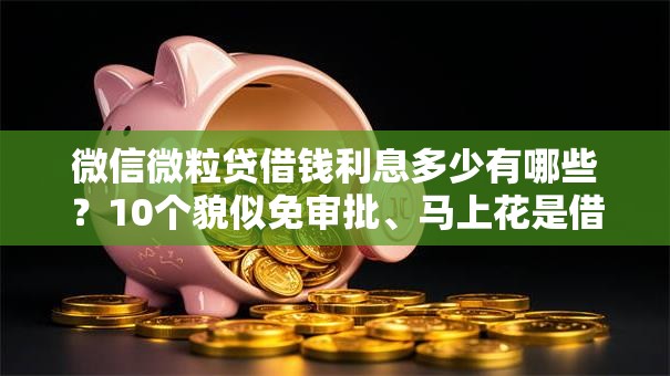 微信微粒贷借钱利息多少有哪些?10个貌似免审批、马上花是借款平台贷款合集 微信微粒贷借钱利息多少有哪些?10个貌似免审批、马上花是借款平台贷款合集