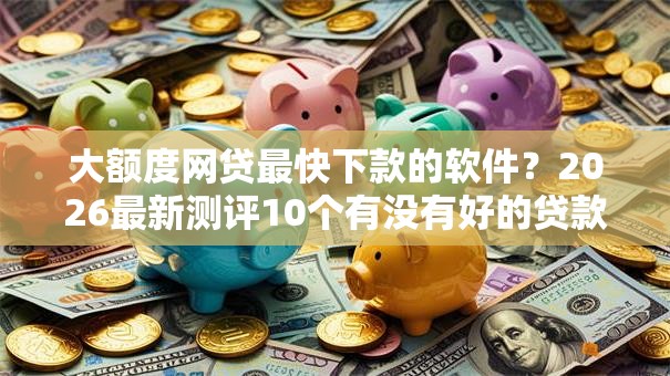 大额度网贷最快下款的软件？2026最新测评10个有没有好的贷款平台