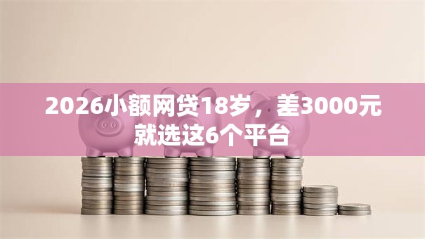 2026小额网贷18岁，差3000元就选这6个平台