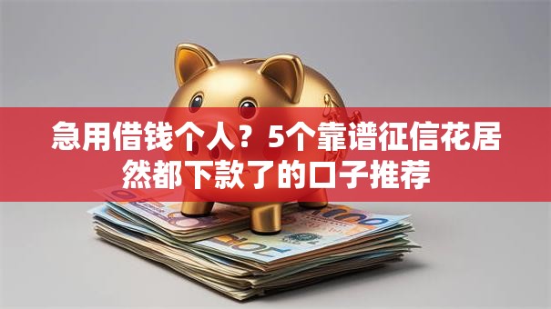 急用借钱个人？5个靠谱征信花居然都下款了的口子推荐