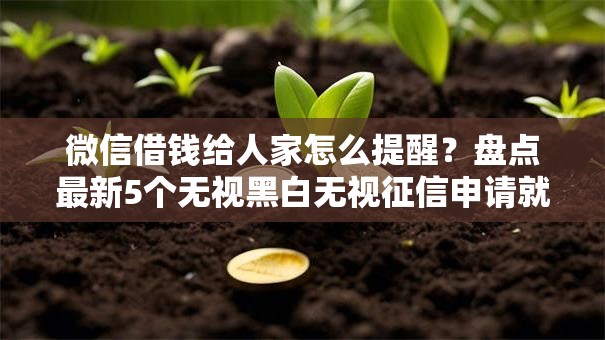 微信借钱给人家怎么提醒?盘点最新5个无视黑白无视征信申请就下款的平台 微信借钱给人家怎么提醒?盘点最新5个无视黑白无视征信申请就下款的平台