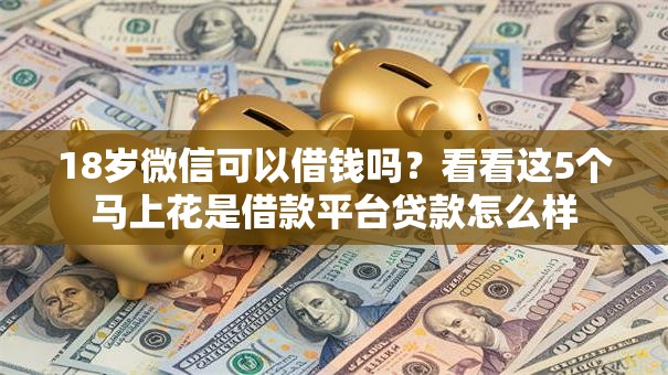 18岁微信可以借钱吗?看看这5个马上花是借款平台贷款怎么样 18岁微信可以借钱吗?看看这5个马上花是借款平台贷款怎么样