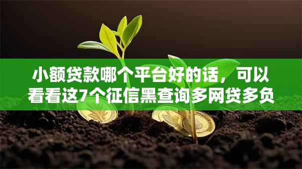 小额贷款哪个平台好的话，可以看看这7个征信黑查询多网贷多负债高还能百分百下款的