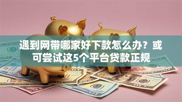 遇到网带哪家好下款怎么办？或可尝试这5个平台贷款正规