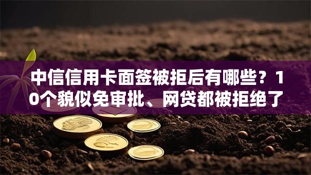中信信用卡面签被拒后有哪些？10个貌似免审批、网贷都被拒绝了还有什么口子合集