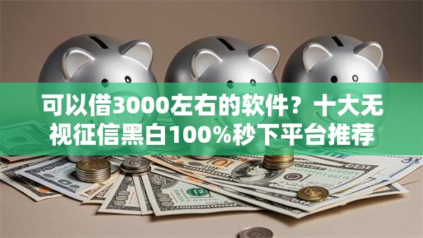 可以借3000左右的软件？十大无视征信黑白100%秒下平台推荐