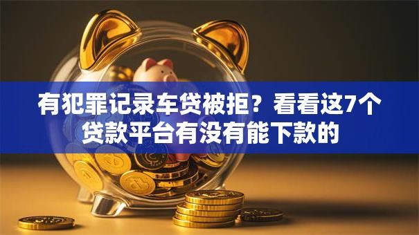 有犯罪记录车贷被拒？看看这7个贷款平台有没有能下款的