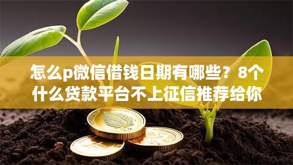 怎么p微信借钱日期有哪些？8个什么贷款平台不上征信推荐给你