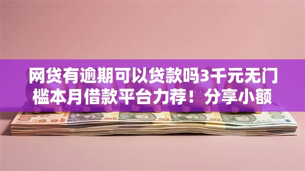 网贷有逾期可以贷款吗3千元无门槛本月借款平台力荐！分享小额网贷口子3千元无门槛借款