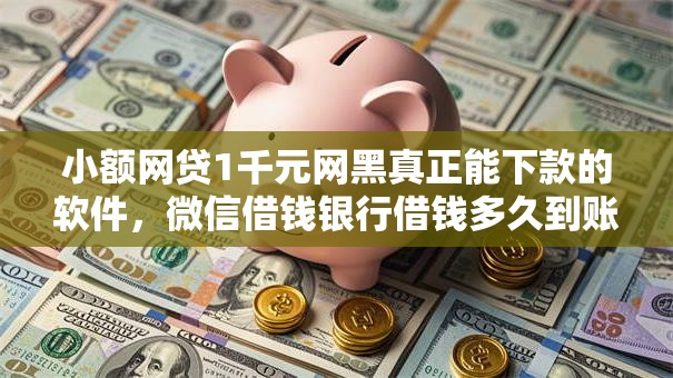 小额网贷1千元网黑真正能下款的软件，微信借钱银行借钱多久到账的6个平台介绍