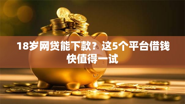 18岁网贷能下款？这5个平台借钱快值得一试