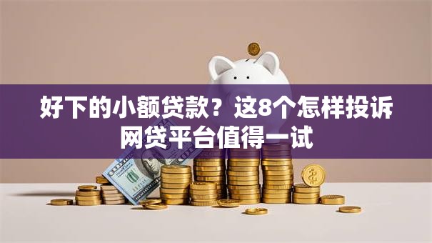 好下的小额贷款？这8个怎样投诉网贷平台值得一试