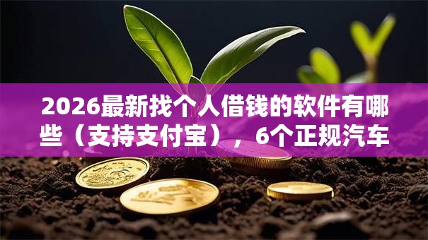 2026最新找个人借钱的软件有哪些（支持支付宝），6个正规汽车抵押贷款平台无私分享