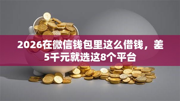 2026在微信钱包里这么借钱，差5千元就选这8个平台