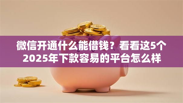 微信开通什么能借钱?看看这5个2025年下款容易的平台怎么样 微信开通什么能借钱?看看这5个2025年下款容易的平台怎么样
