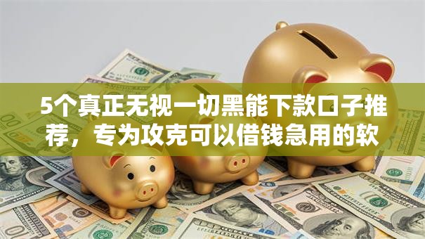 5个真正无视一切黑能下款口子推荐，专为攻克可以借钱急用的软件难题