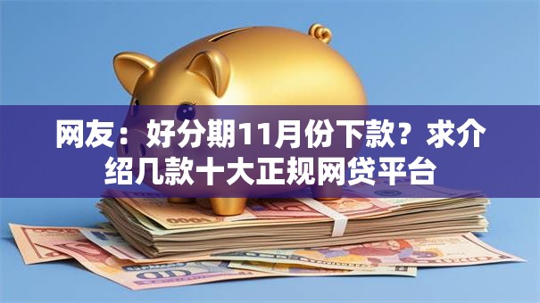 网友：好分期11月份下款？求介绍几款十大正规网贷平台