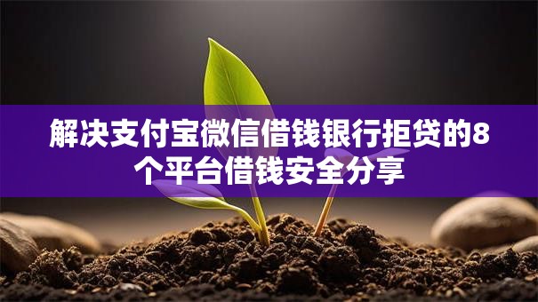 解决支付宝微信借钱银行拒贷的8个平台借钱安全分享