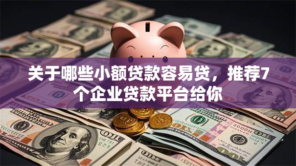 关于哪些小额贷款容易贷，推荐7个企业贷款平台给你
